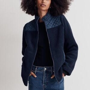 Madewell Sherpa Jacket Resourced  Womens Size XS Gorpcore Campincore Fall Cozy